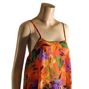 605733...Mia Floral Babydoll Tank Top Size Medium